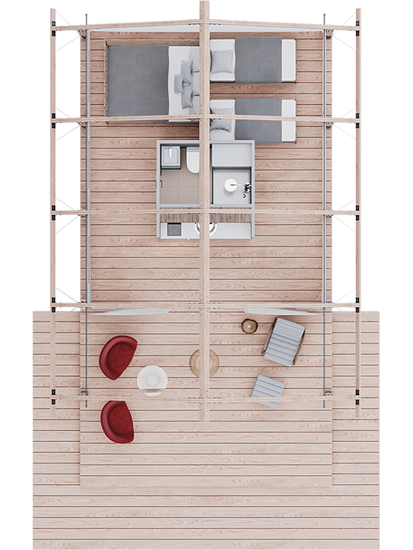 Double Bedroom Floor Plan Layout For Dwell Maison Luxury Glamping Tents
